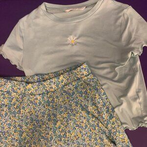 Urban Kids Shirt and Flower Skirt Set